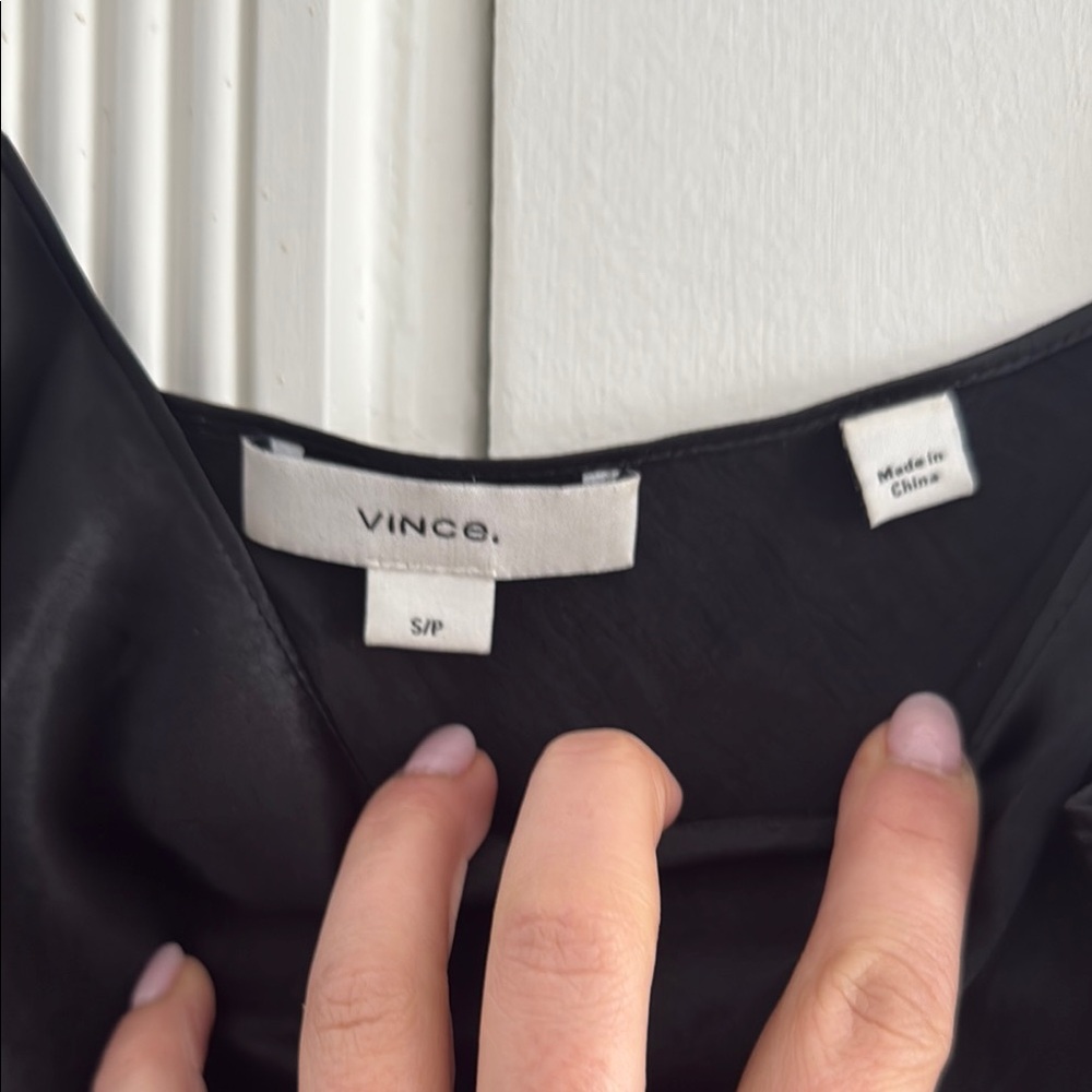 Vince Black Spaghetti Strap Slip Maxi Dress